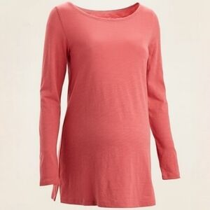 Old Navy Maternity tunic long sleeve t-shirt Gooseberry Red L